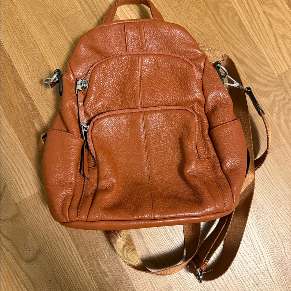 Tan Leather interchangeable Backpack/Purse